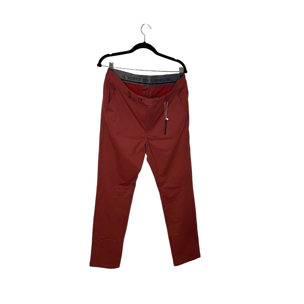 B. Scott Golf Apparel Mens Golf Pants Size 34/33 Merlot Color